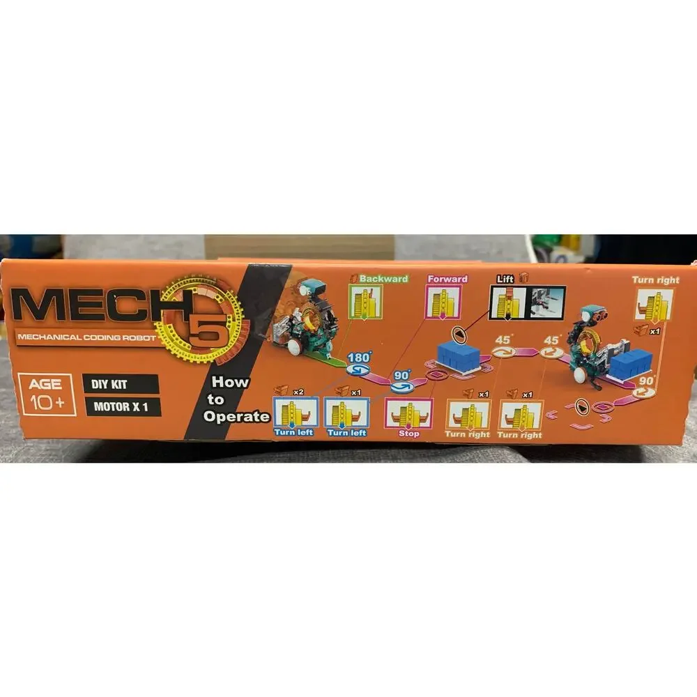 Elenco Teach Tech Mech 5 Mechanical Coding Robot STEM Set Kit - New, Sealed